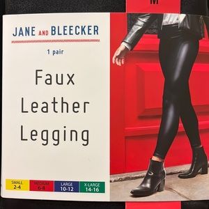 NWT Jane and bleacher Faux leather leggings